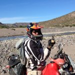 Leo reflecting on all the rocks.JPG